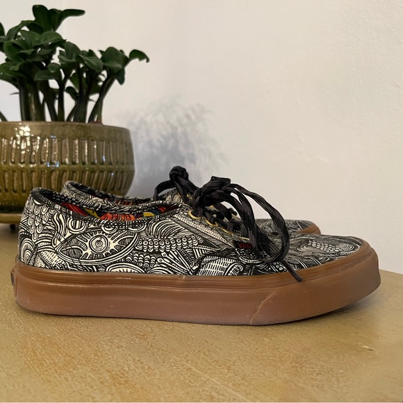 VANS x Zio Ziegler Authentic Art Classic Vans Lace Up Skater Shoes, M 7/W 8.5 - Picture 7 of 14